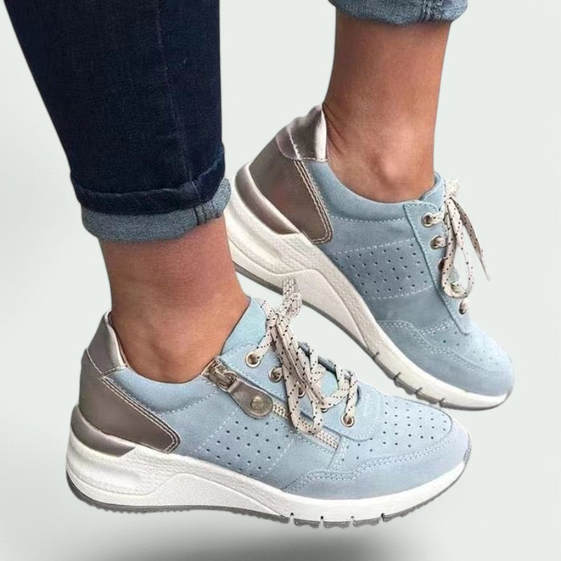 Kvinners Komfortable Sneakers i Lær 4