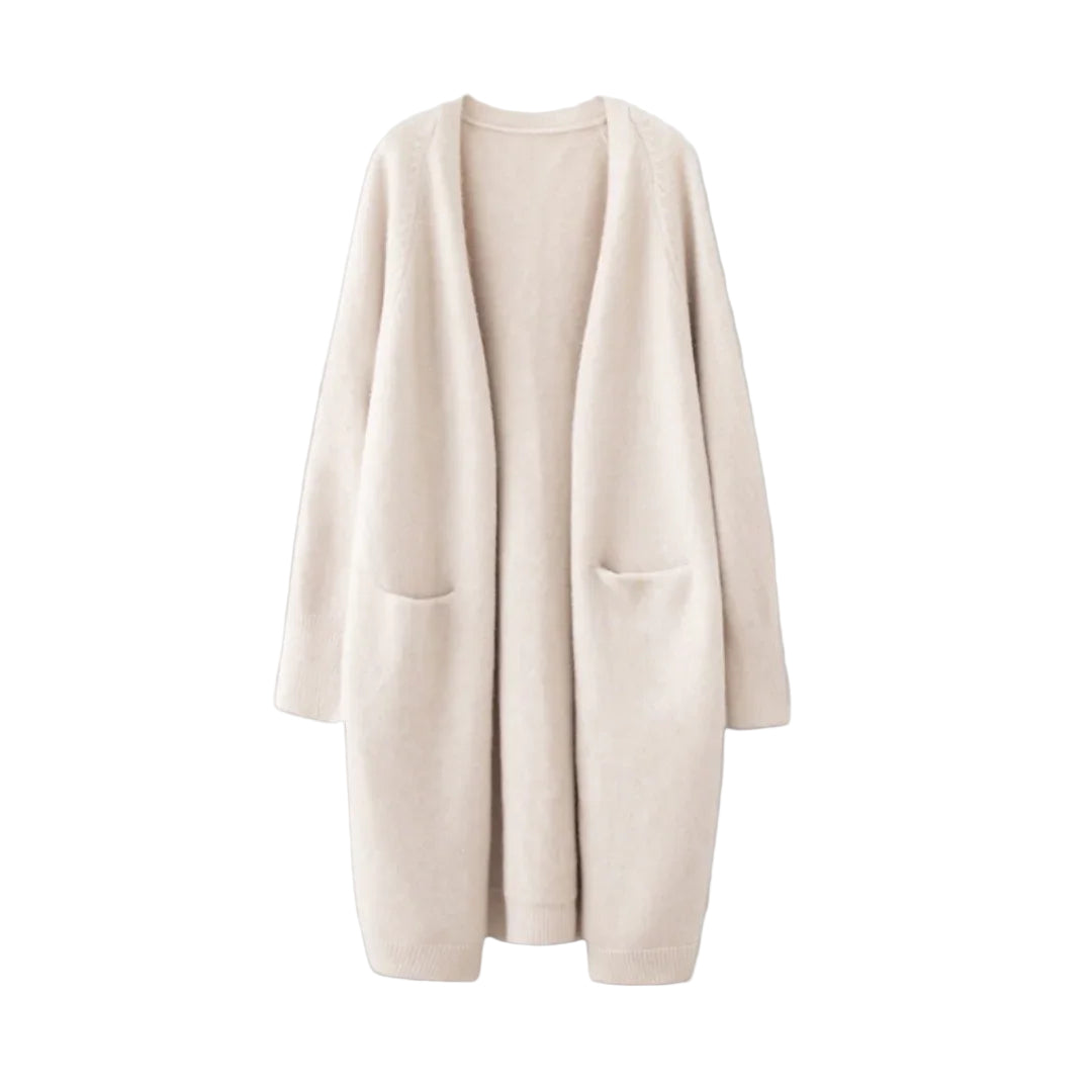 Kvinners Lang Cardigan Åpen Front 0