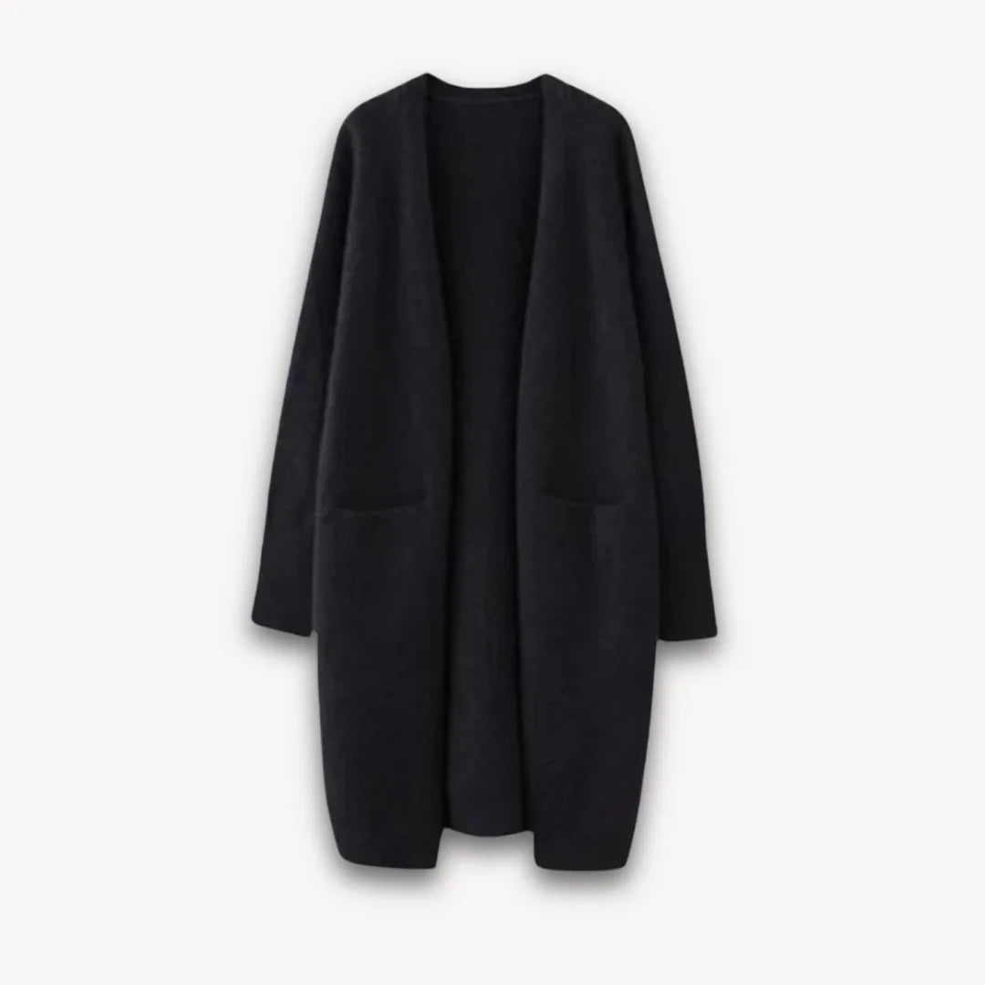 Kvinners Lang Cardigan Åpen Front 1