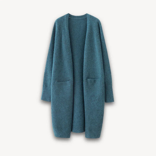 Kvinners Lang Cardigan Åpen Front 2