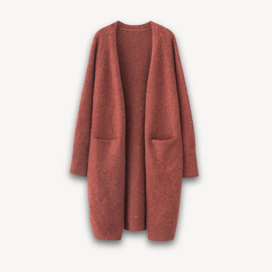 Kvinners Lang Cardigan Åpen Front 4