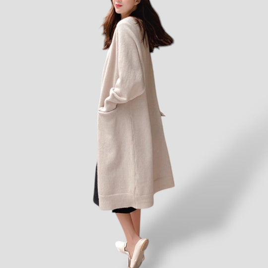 Kvinners Lang Cardigan med Åpen Front 1