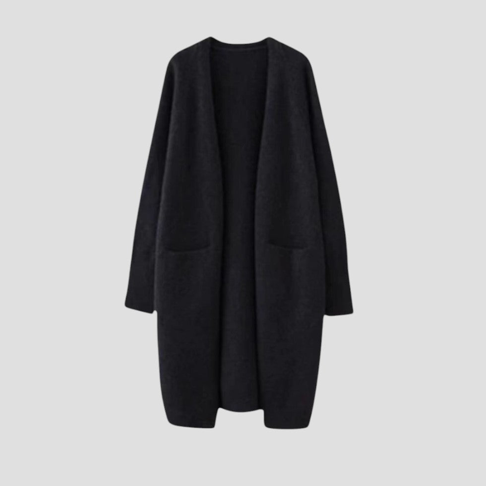 Kvinners Lang Cardigan med Åpen Front 5