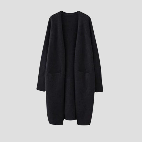Kvinners Lang Cardigan med Åpen Front 5