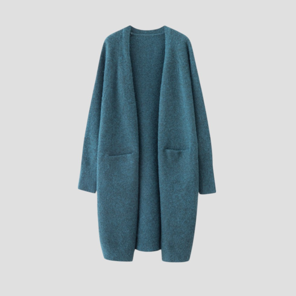 Kvinners Lang Cardigan med Åpen Front 6