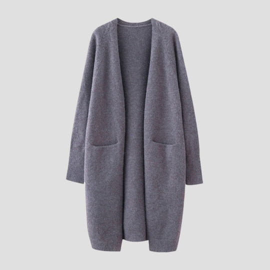 Kvinners Lang Cardigan med Åpen Front 7