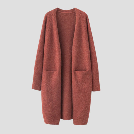 Kvinners Lang Cardigan med Åpen Front 8