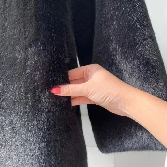 Kvinners Lang Frakk Med Skjult Knappelukking 5