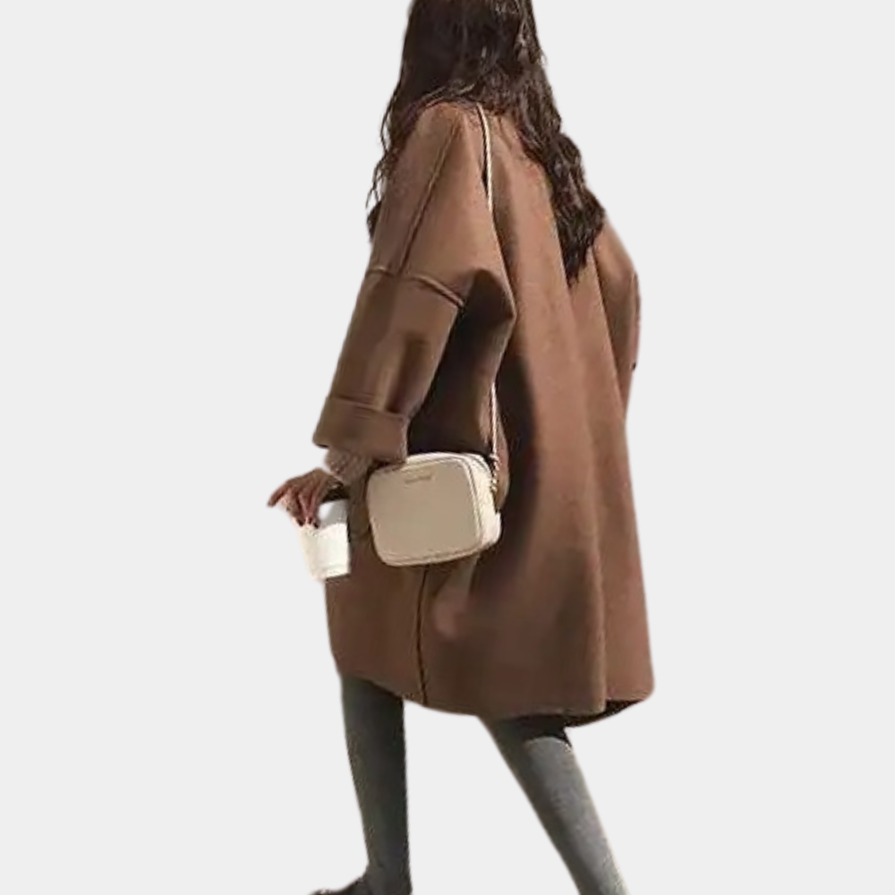 Kvinners Lang Trenchcoat med Vintage Stil 2