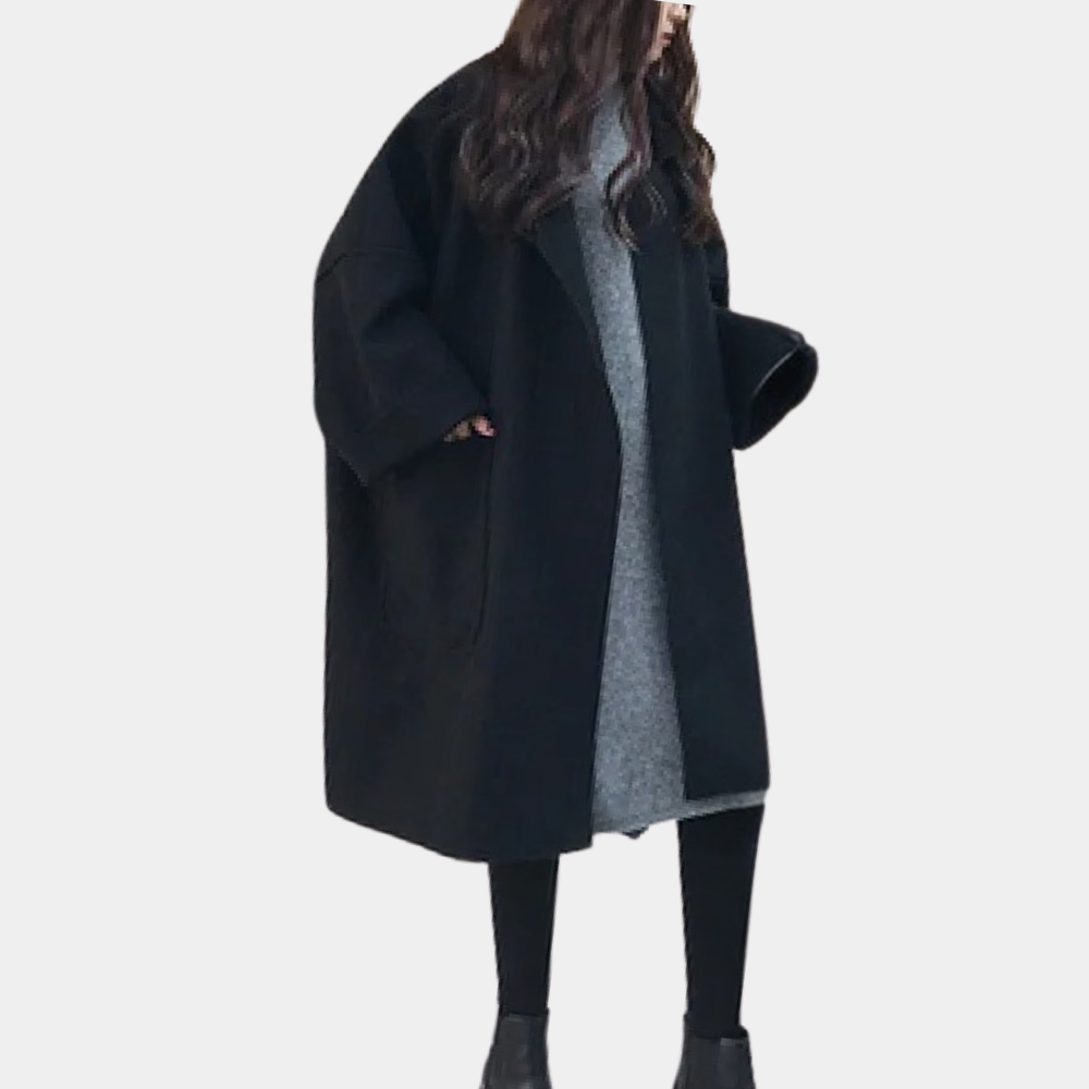 Kvinners Lang Trenchcoat med Vintage Stil 3