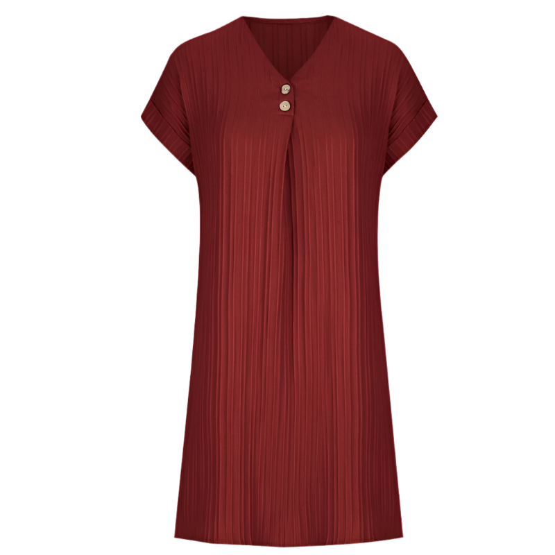 Kvinners Mini Kjole V-Hals Polyesterfiber Allsidig Design 0