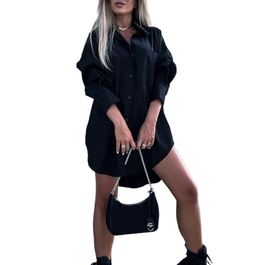 Kvinners Overdimensjonert Bluse Med Avslappet Stil 0