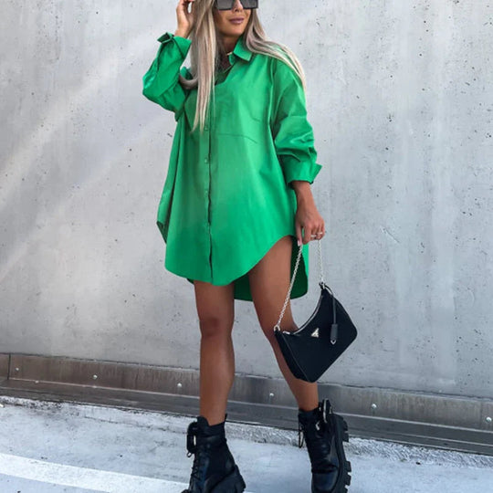 Kvinners Overdimensjonert Bluse Med Avslappet Stil 10