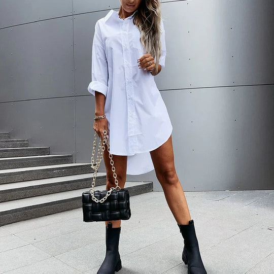 Kvinners Overdimensjonert Bluse Med Avslappet Stil 7