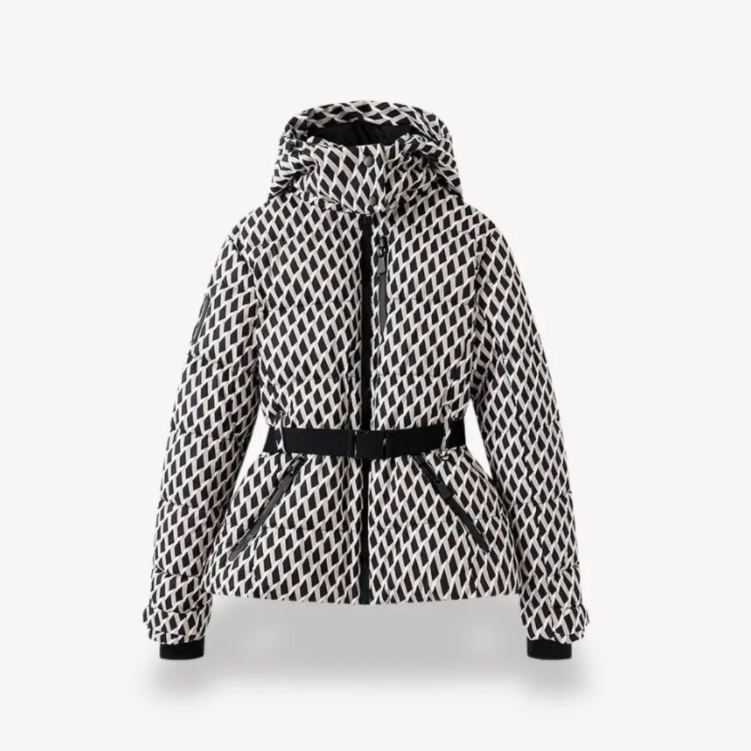 Kvinners Puffer Jakke Med Belte Justerbar Silhuett 1