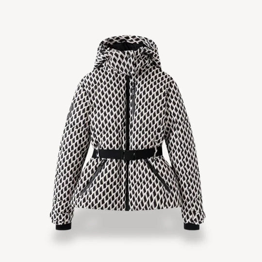 Kvinners Puffer Jakke Med Belte Justerbar Silhuett 1