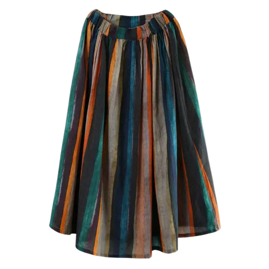 Kvinners Retro Nederdel med Striper 0