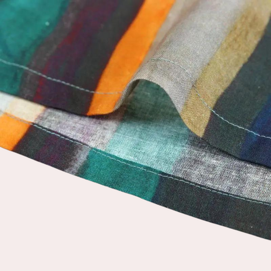 Kvinners Retro Nederdel med Striper 3