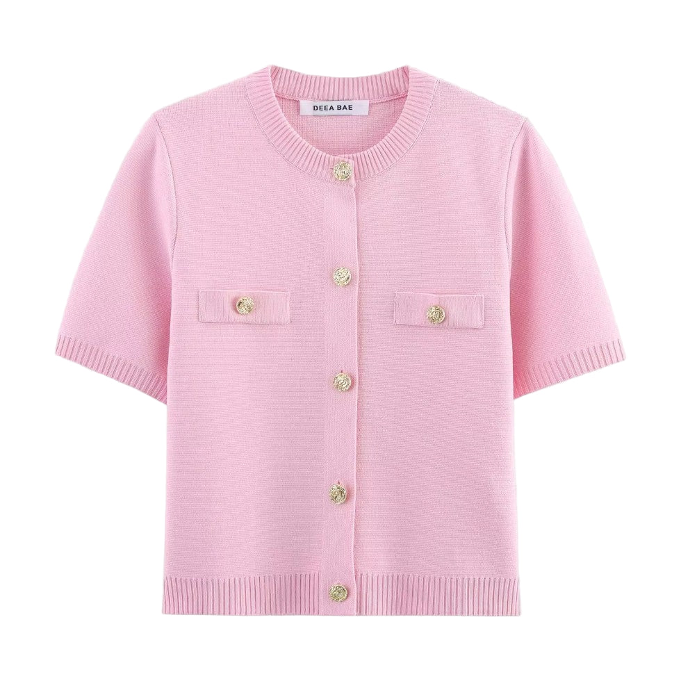 Kvinners Strikket Cardigan med Knapp Front 0