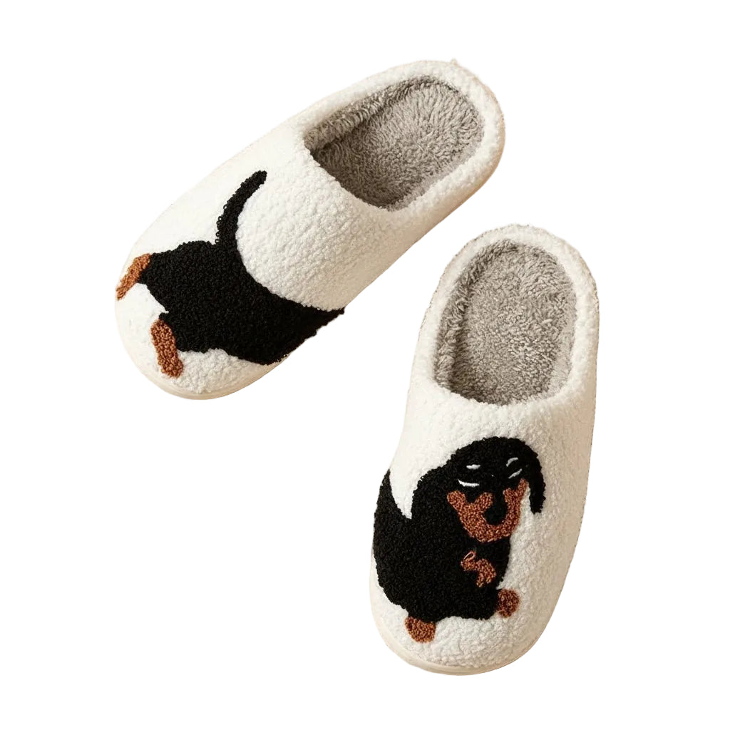 Kvinners Tøfler med Dachshundmotiv 0