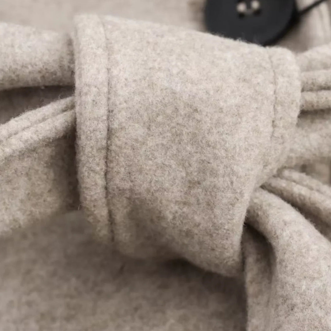 Kvinners Trenchcoat Med Belte Og Pelskrage 4