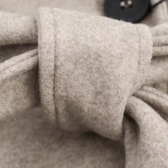 Kvinners Trenchcoat Med Belte Og Pelskrage 4