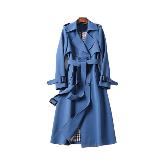 Kvinners Trenchcoat Med Dobbelknapp Og Allsidig Design 10