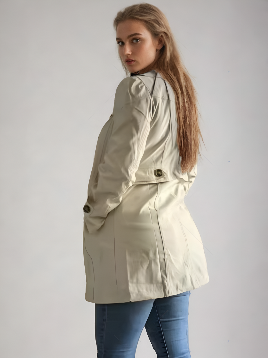 Kvinners Trenchcoat med Klassisk Design 2