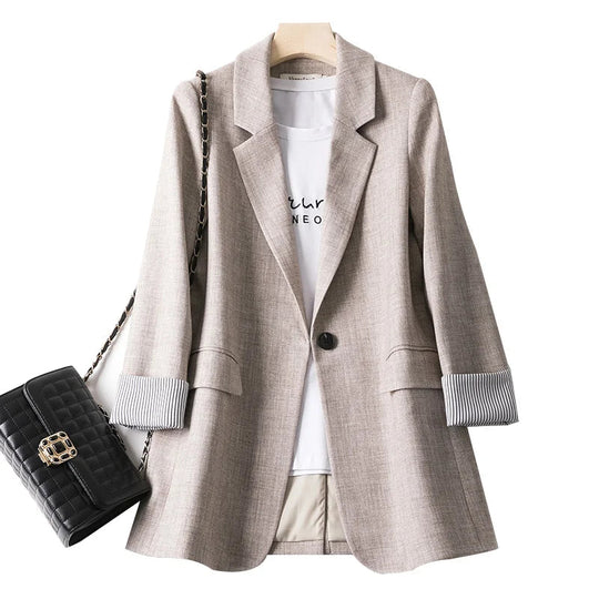 Kvinners Uformelle Blazer med Lange Ermer 1