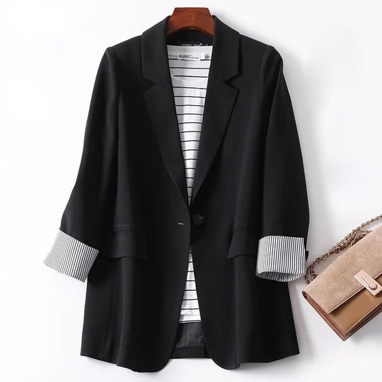 Kvinners Uformelle Blazer med Lange Ermer 2