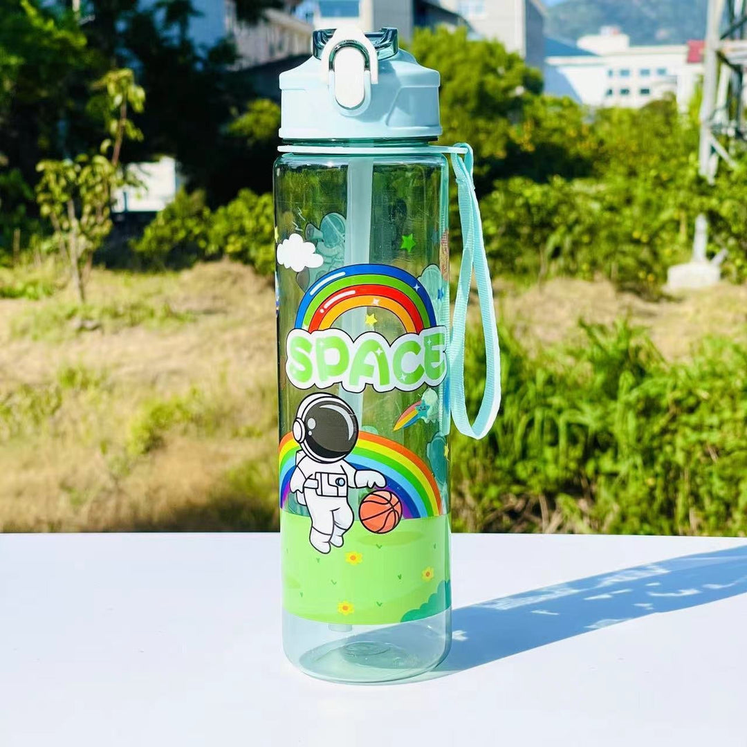 Kvinners Vannflaske Praktisk Design med Integrert Sugerør 500 ml 6