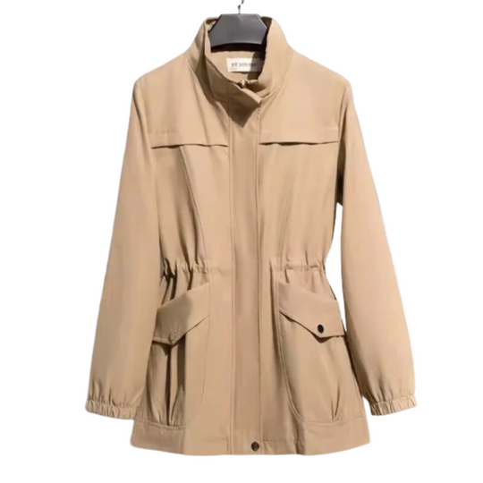 Kvinners Vindjakke Tidløs Design Skandinavisk Stil 0