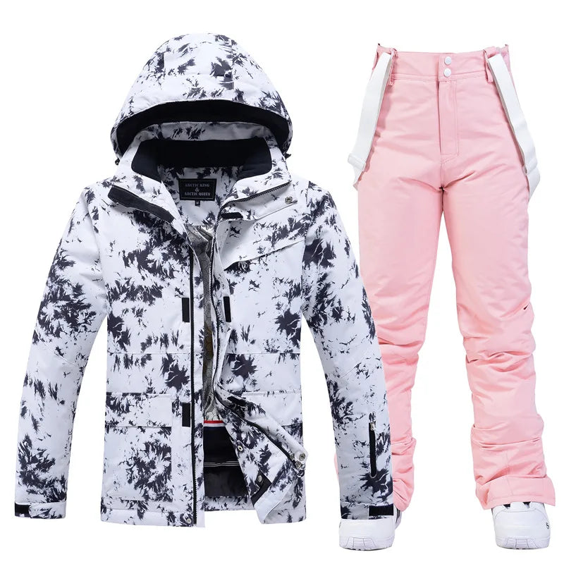 Kvinners Vinter Skidress med Hette 10