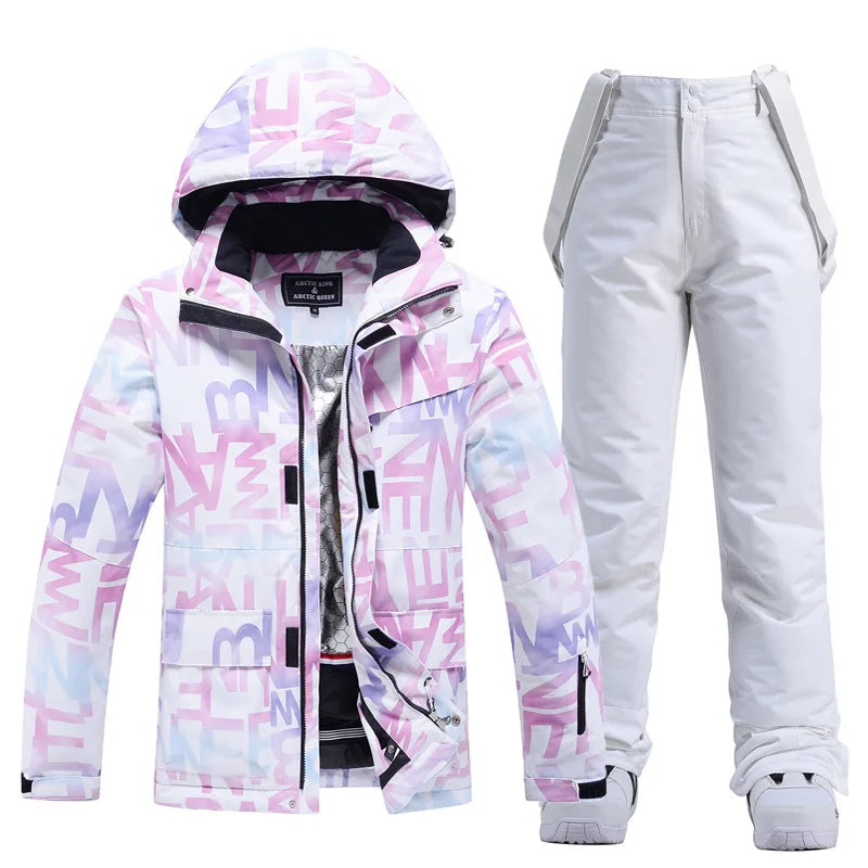 Kvinners Vinter Skidress med Hette 2