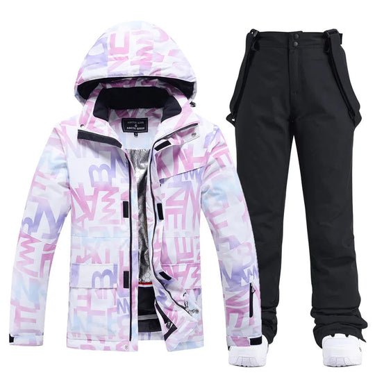 Kvinners Vinter Skidress med Hette 3