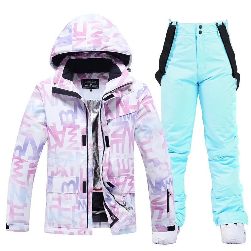 Kvinners Vinter Skidress med Hette 4