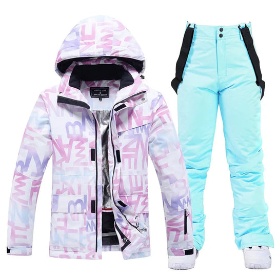 Kvinners Vinter Skidress med Hette 4