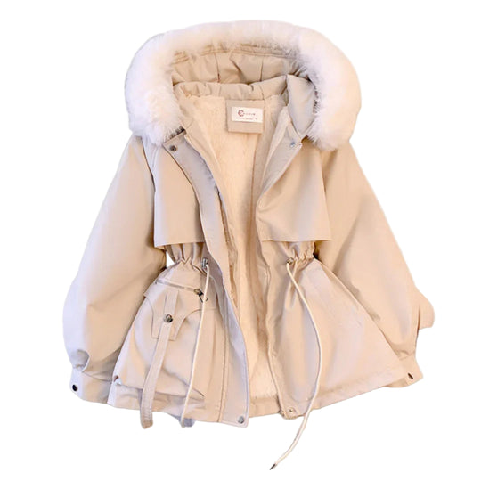 Kvinners Vinterparka Med Hette Justerbar Stil 0