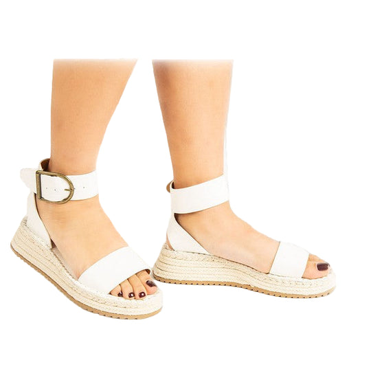 Kvinners Wedge Sandal Ankelstropp Syntetisk 0