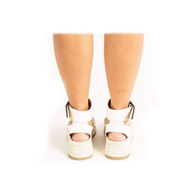 Kvinners Wedge Sandal Ankelstropp Syntetisk 2