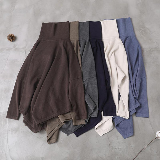 Kvinnes Asymmetrisk Hem Bluse Høy Hals 4