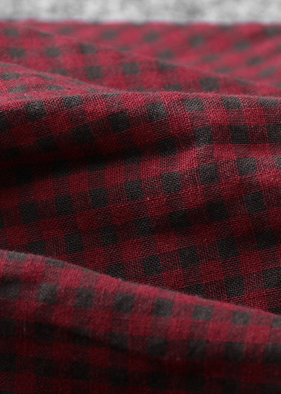 Kvinnes Asymmetrisk Patchwork-skjørt i Rød 4