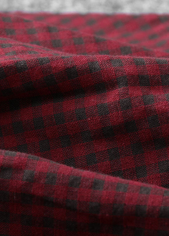 Kvinnes Asymmetrisk Patchwork-skjørt i Rød 4