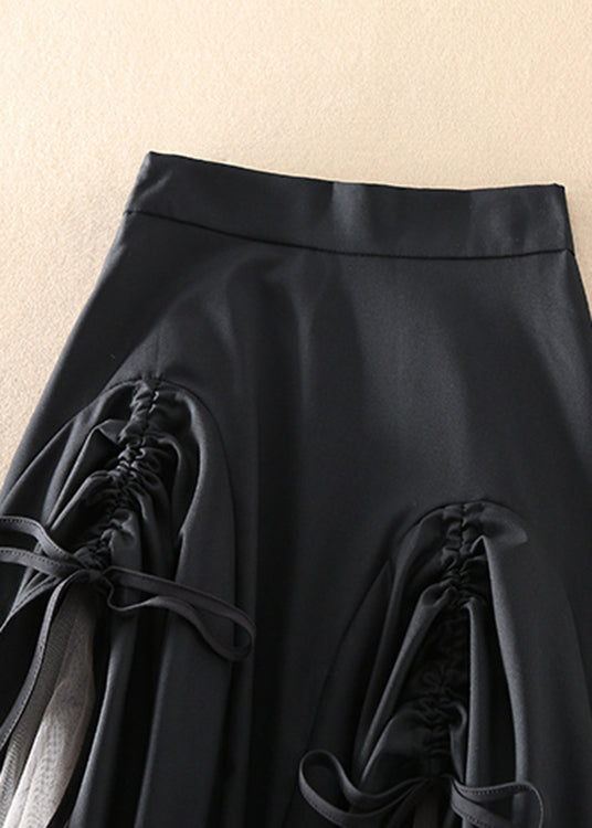 Kvinnes Asymmetrisk Tyllskjørt med Snøring 2