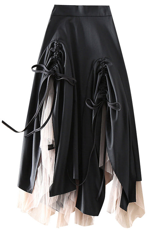 Kvinnes Asymmetrisk Tyllskjørt med Snøring 4