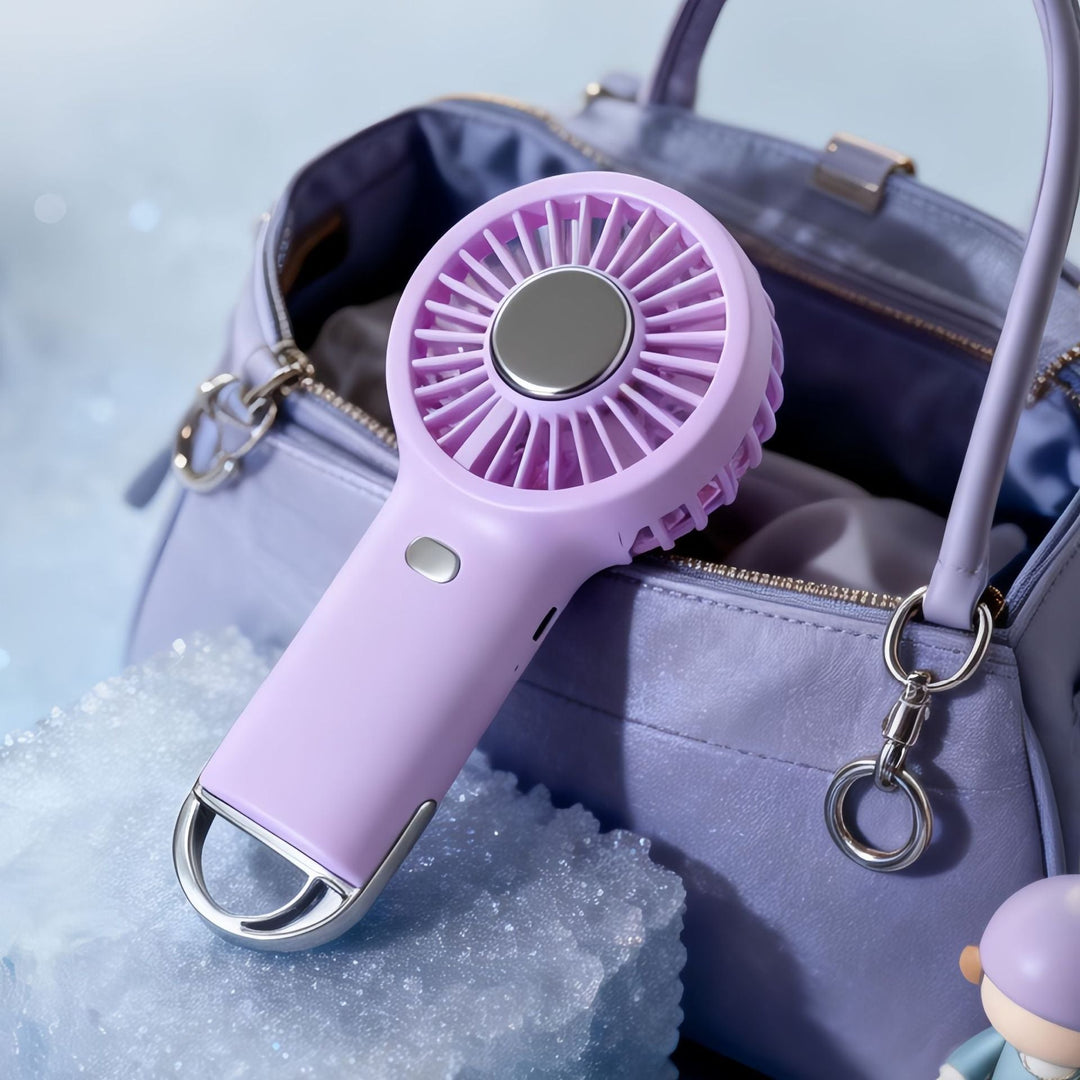 Kvinnes Bærbar Håndvifte med Innovativt Kjølesystem og Ergonomisk Design 2