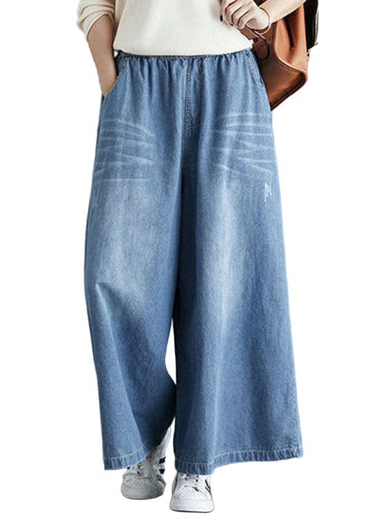 Kvinnes Denimbukser med Lommer Straight Fit 0