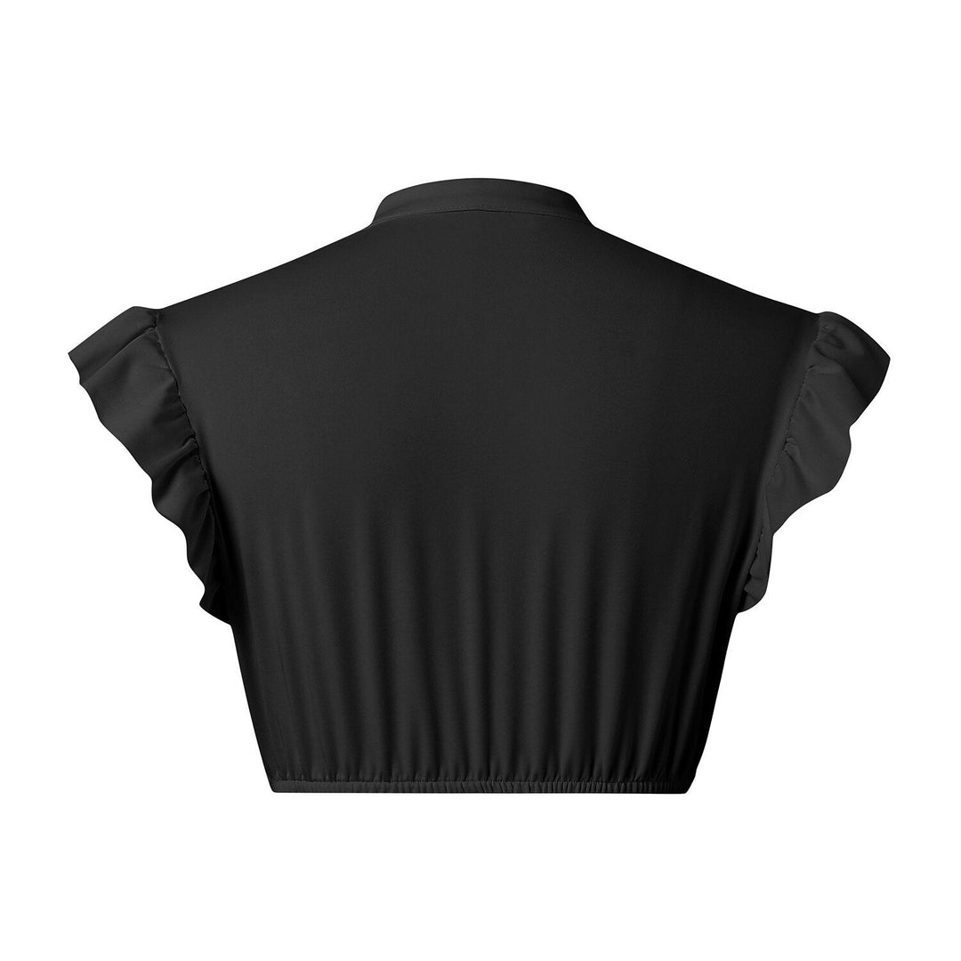 Kvinnes Dirndl Bluse med Volangermer 2