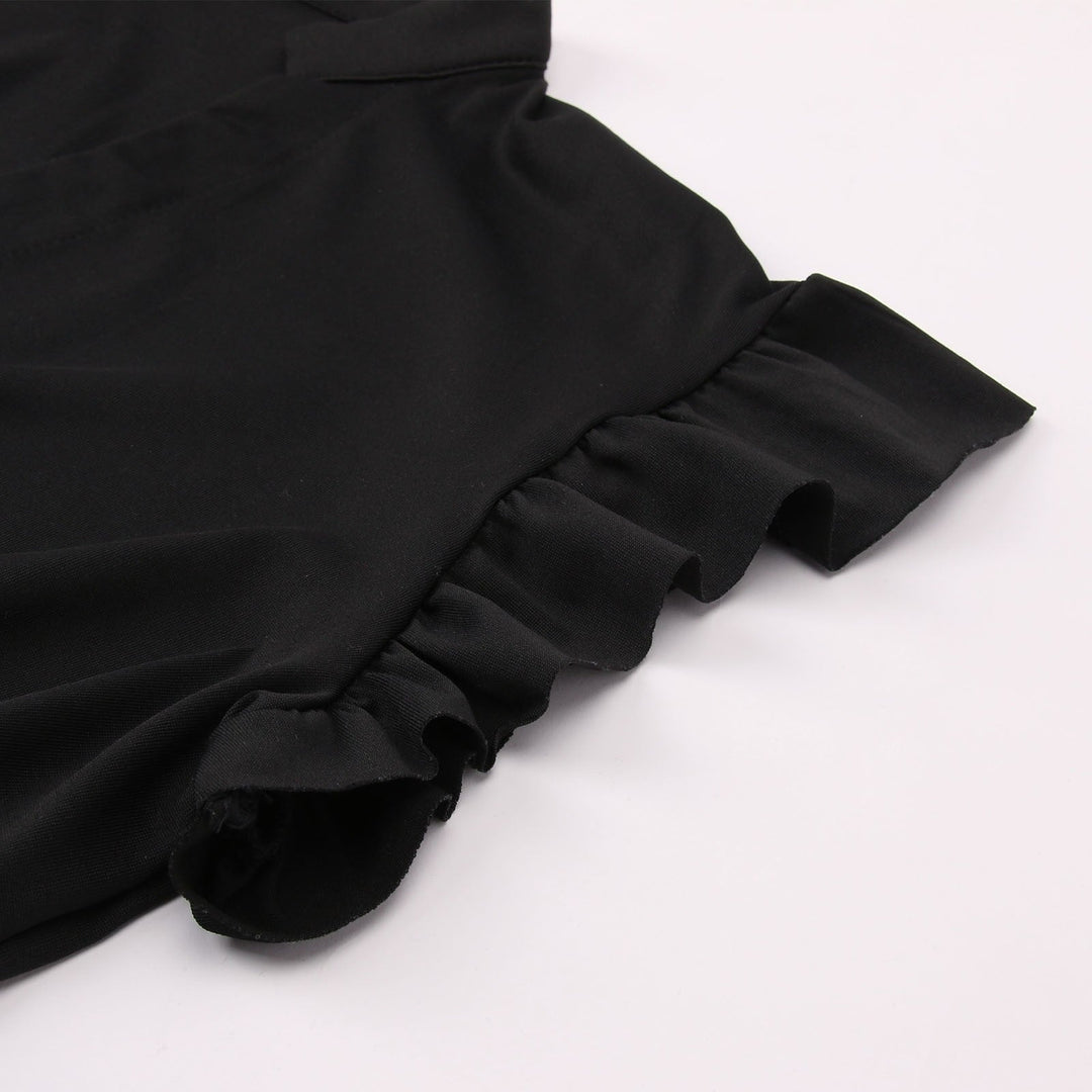 Kvinnes Dirndl Bluse med Volangermer 4