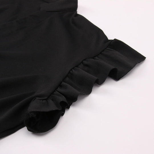 Kvinnes Dirndl Bluse med Volangermer 4